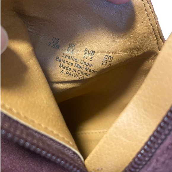 Franco‎ Sarto ‘Paivley’ Burgundy Suede Ankle Boots - Picture 11 of 12